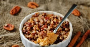 طاجن البطاطا بالمكسرات تحلية سريعة فى 20 دقيقة