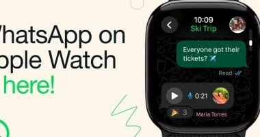 واتساب يطلق دعم الرسائل الصوتية الكامل لساعة آبل