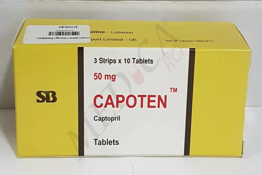 كابوتين لعلاج الضغط وقصور القلب وآثار جانبية