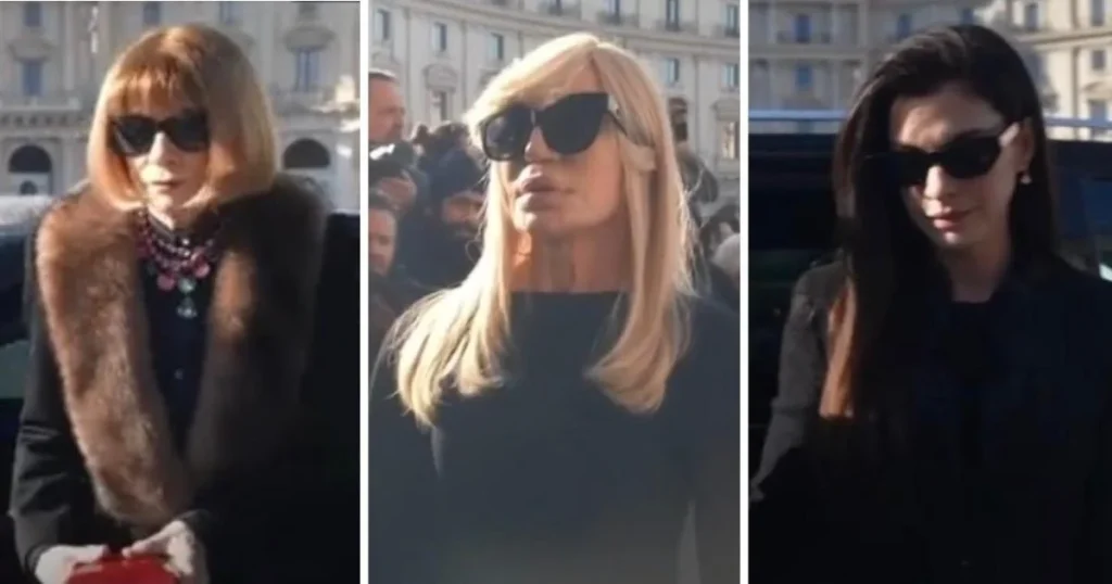 آنا وينتور وآن هاثاواي وغيرهم في تشييع فالنتينو